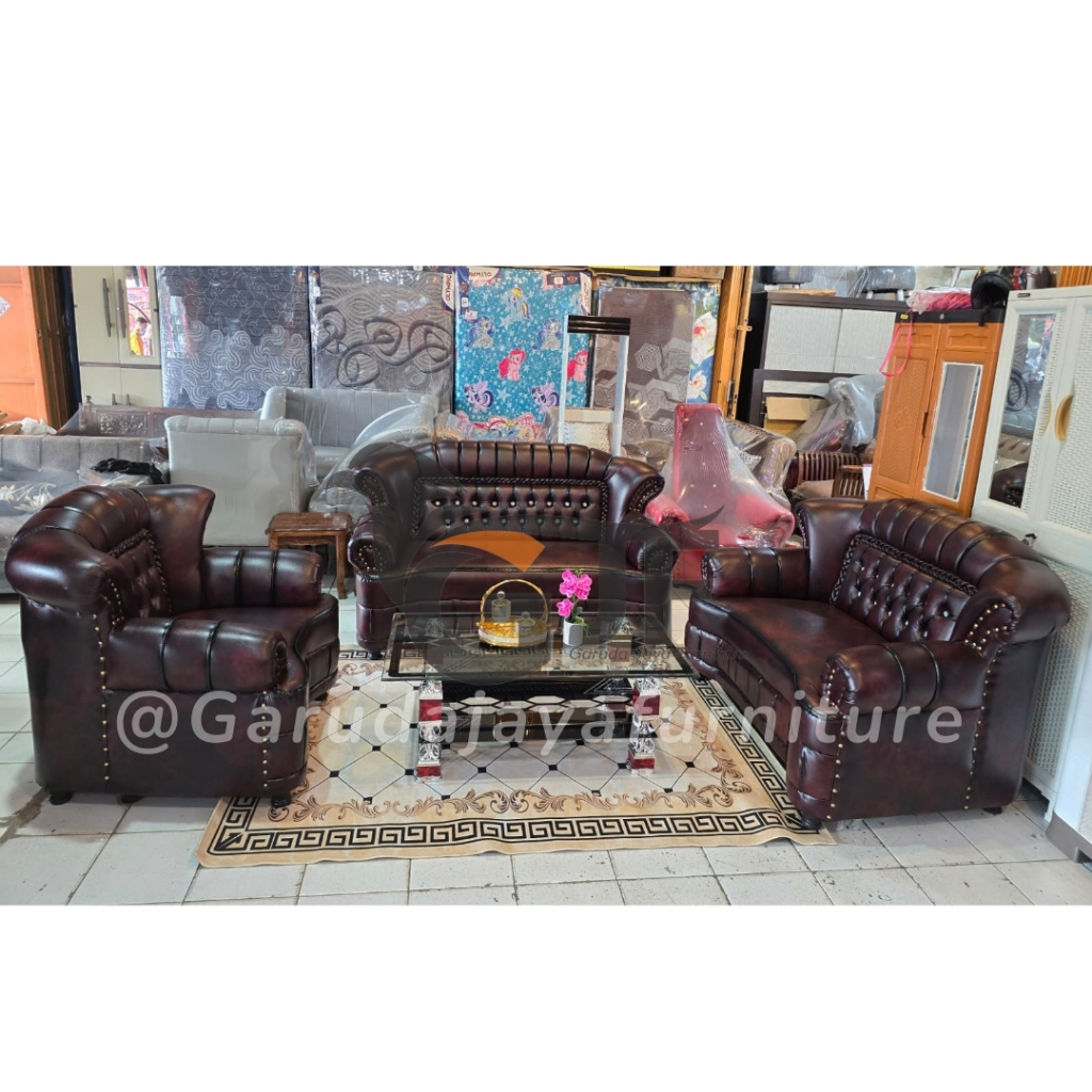 SOFA TAMU 321/SOFA TAMU BAHAN KULIT/SOFA TAMU SANDARAN TINGGI/SOFA TAMU BESAR/SOFA TAMU 321/KURSI RU