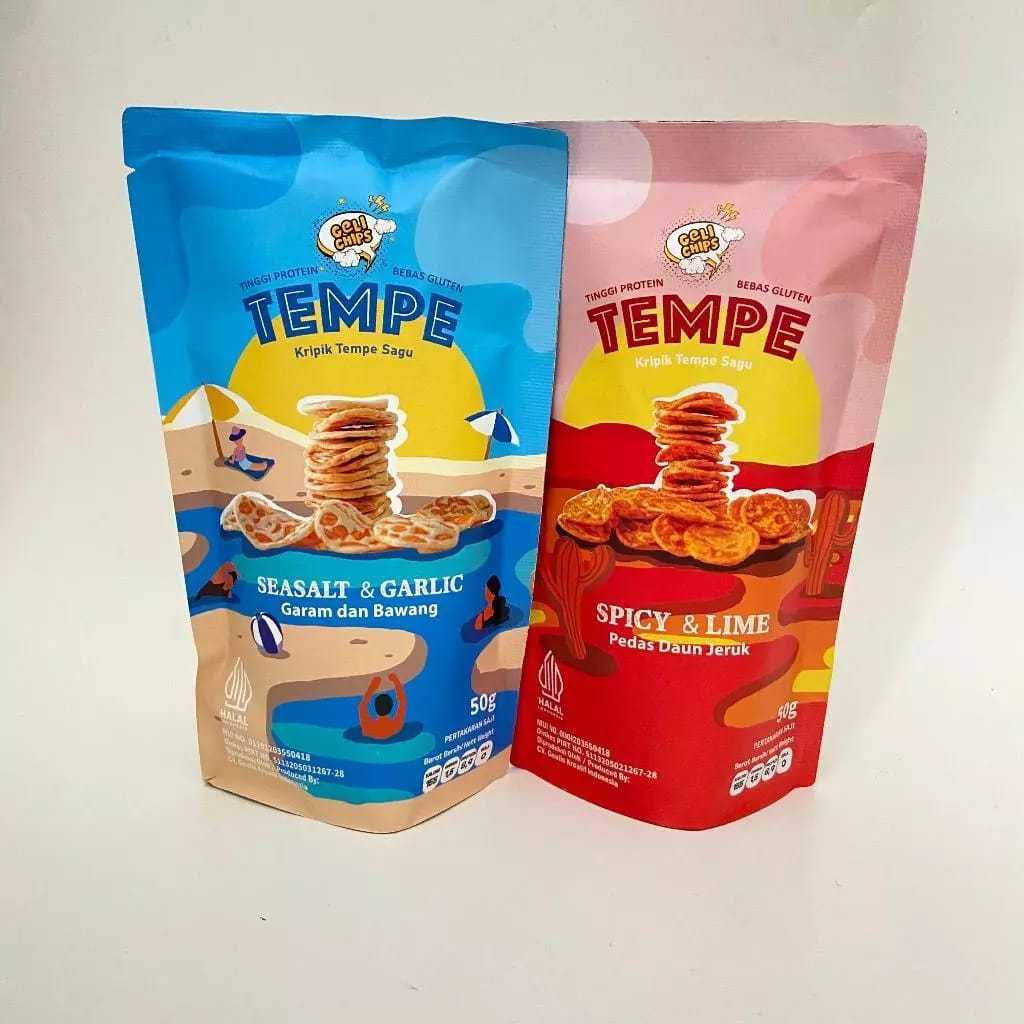 

Terlaris -- Gelichips Tempe Spicy / Original 65Gr