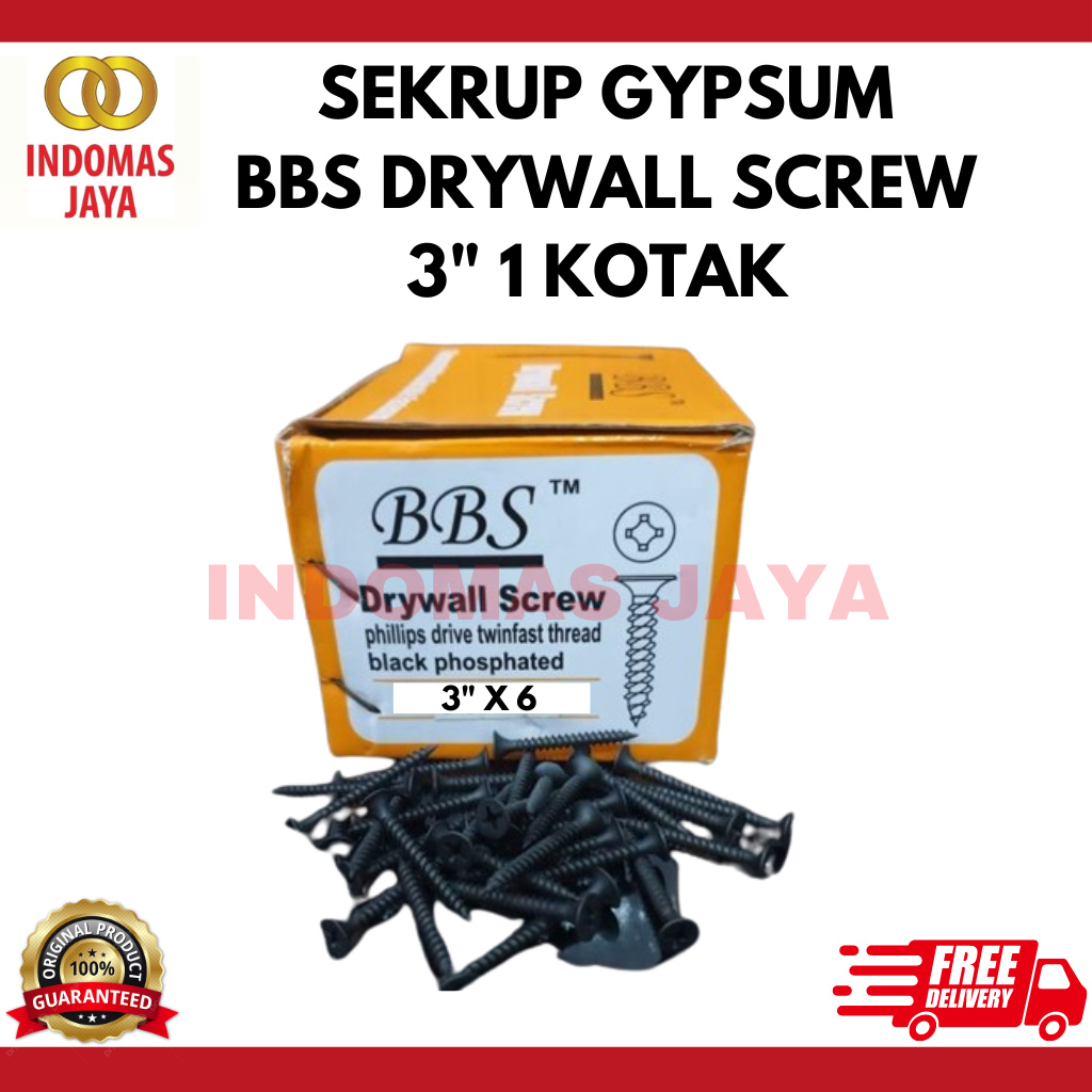 Sekrup Gypsum - Gibsum 3inch - 3" Ameritech BBS (1 KOTAK) - Sekrup Skrup Drywalls Drywall Gypsum Gip