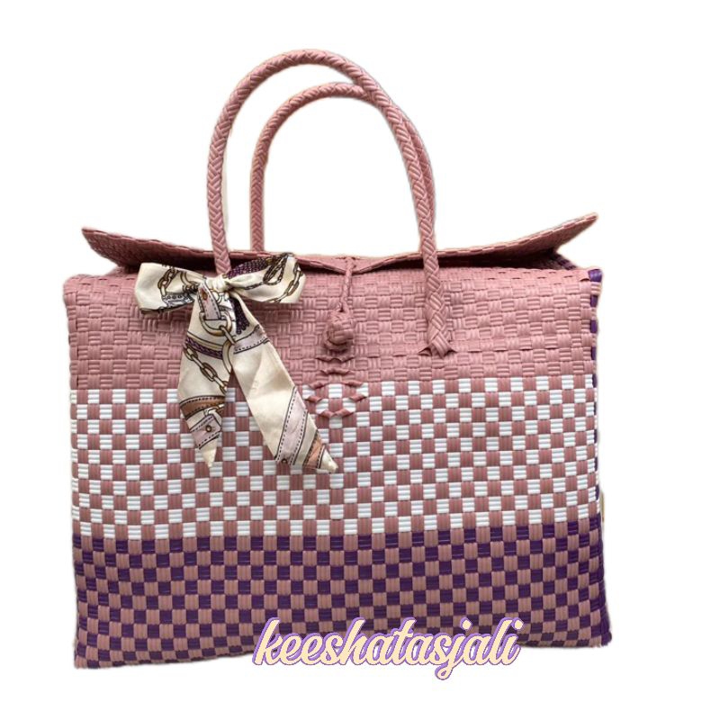 Tas Anyaman plastik jali jali premium tutup