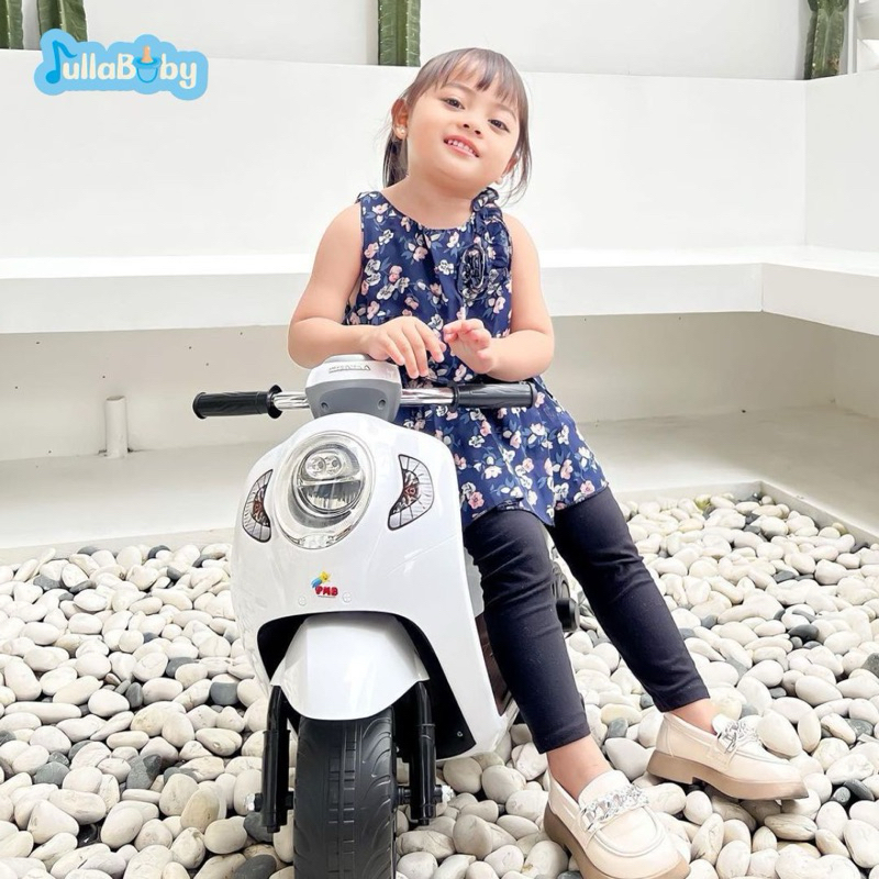 Motor Aki Anak Scoopy SNI | Mainan Motor Scoopy Listrik Untuk Anak | Vespa Anak Aki Elektrik Dengan 
