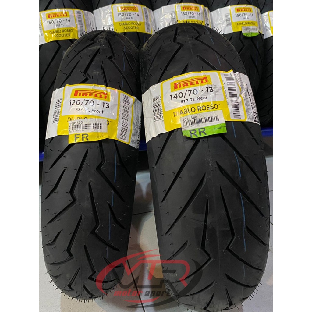 ban pirelli diablo rosso scooter yamaha nmax depan belakang