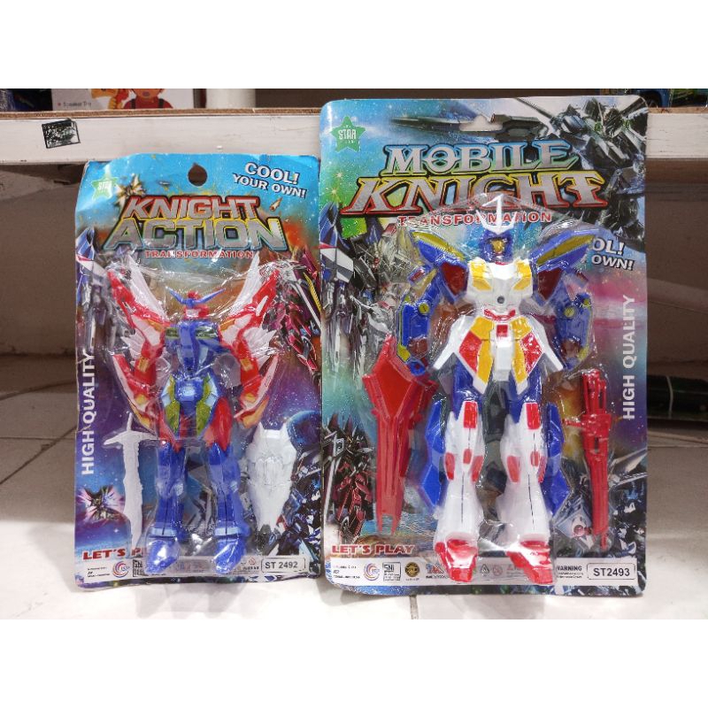 Mainan Robot Gundam knight transformation ada dua ukuran ST 2492/2493