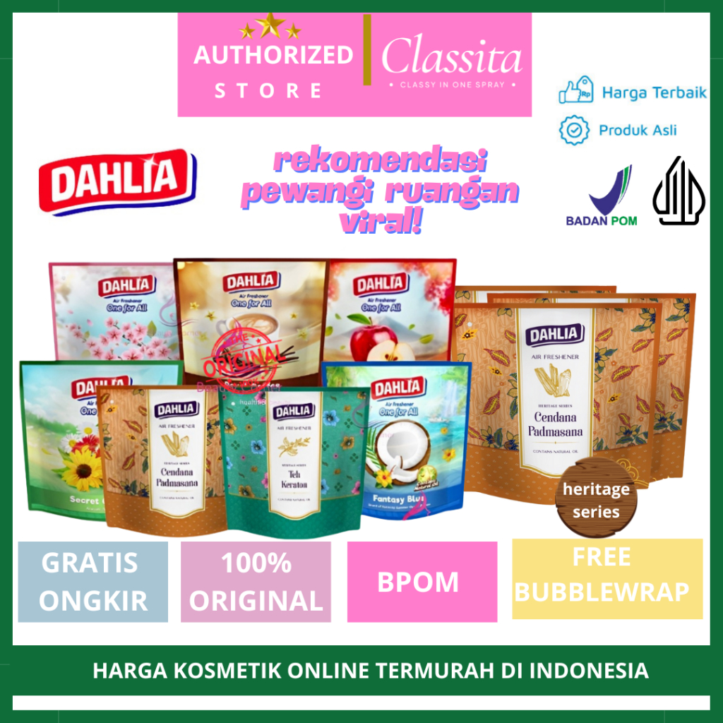𝐂𝐋𝐀𝐒𝐒𝐈𝐓𝐀.𝐈𝐃-Pewangi Ruangan Dahlia | Pengharum Ruangan Gantung | Pengharum Mobil | DAHLIA