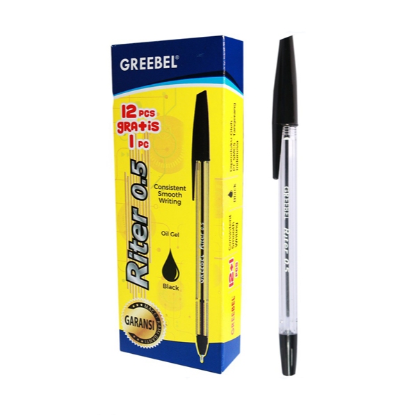 

Gramedia Cirebon - GREEBEL BALLPOINT RITER 0.5 BLACK (6PCS/SET) CRD