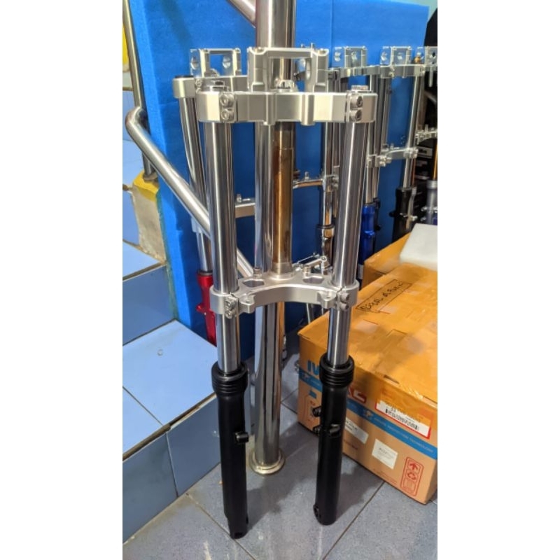 shockbreaker depan ninja segitiga cnc gorilla PNP RXKING