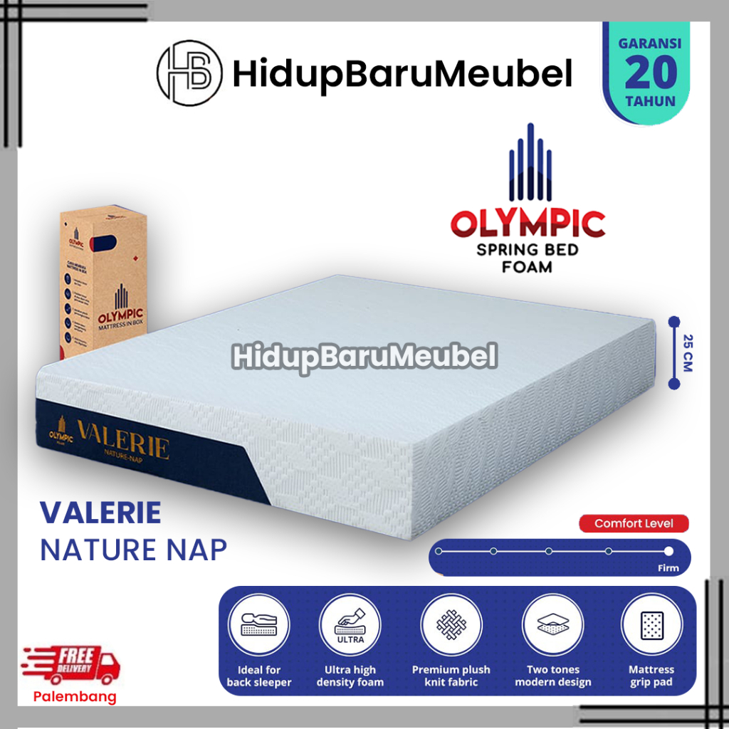 Kasur Busa Olympic VALERIE / Matras Foam Density 30 / Kasur Garansi 20 tahun / Foaming padat tebal