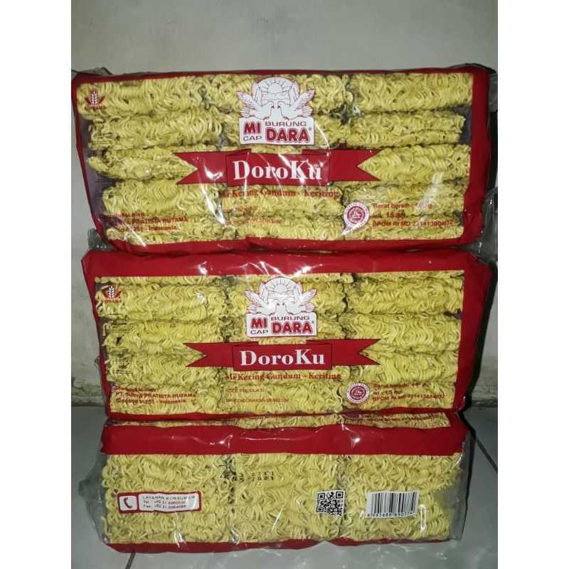 

1 Ball Mie Doroku Cap Burung Dara Mie Kriting Isi 9 Pak x 15 Pcs