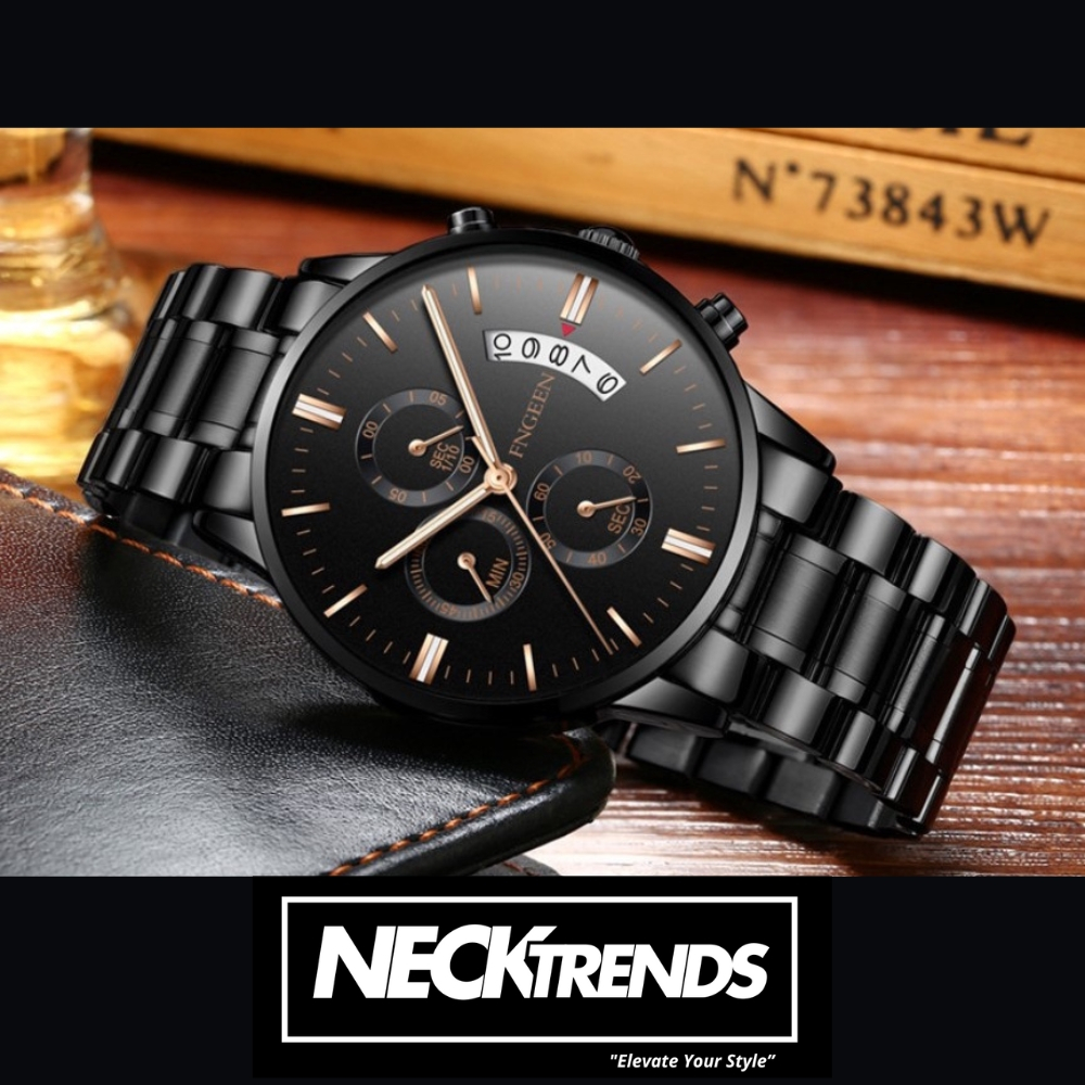 JAM TANGAN PRIA FNGEEN VAVA VOOM DATE ORIGINAL TANHAN AIR, Dengan 3 Kronograf VA-214