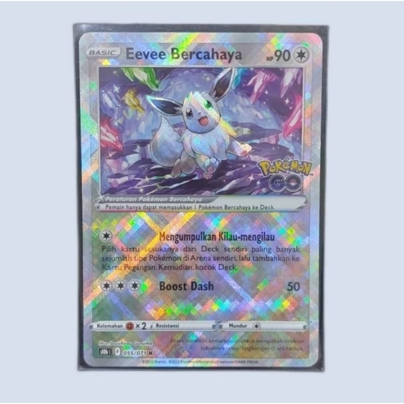 Kartu Pokemon TCG - Eevee Bercahaya (S10b) 055/071