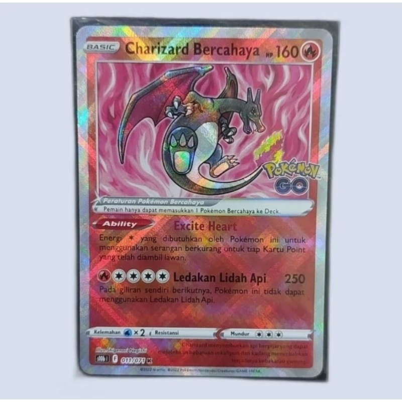 Kartu Pokemon TCG - Charizard Bercahaya (S10b) 011/071