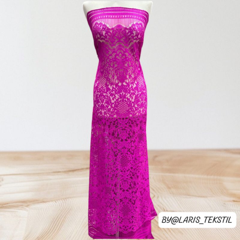 Bahan Kebaya Brokat Semi Prancis Swiss