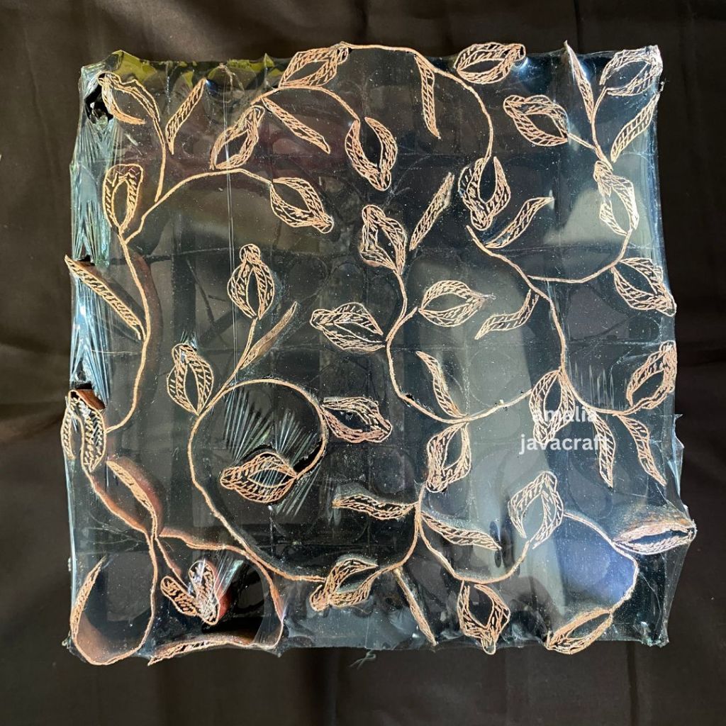 alat cap batik tembaga motif daun salur canting cap batik