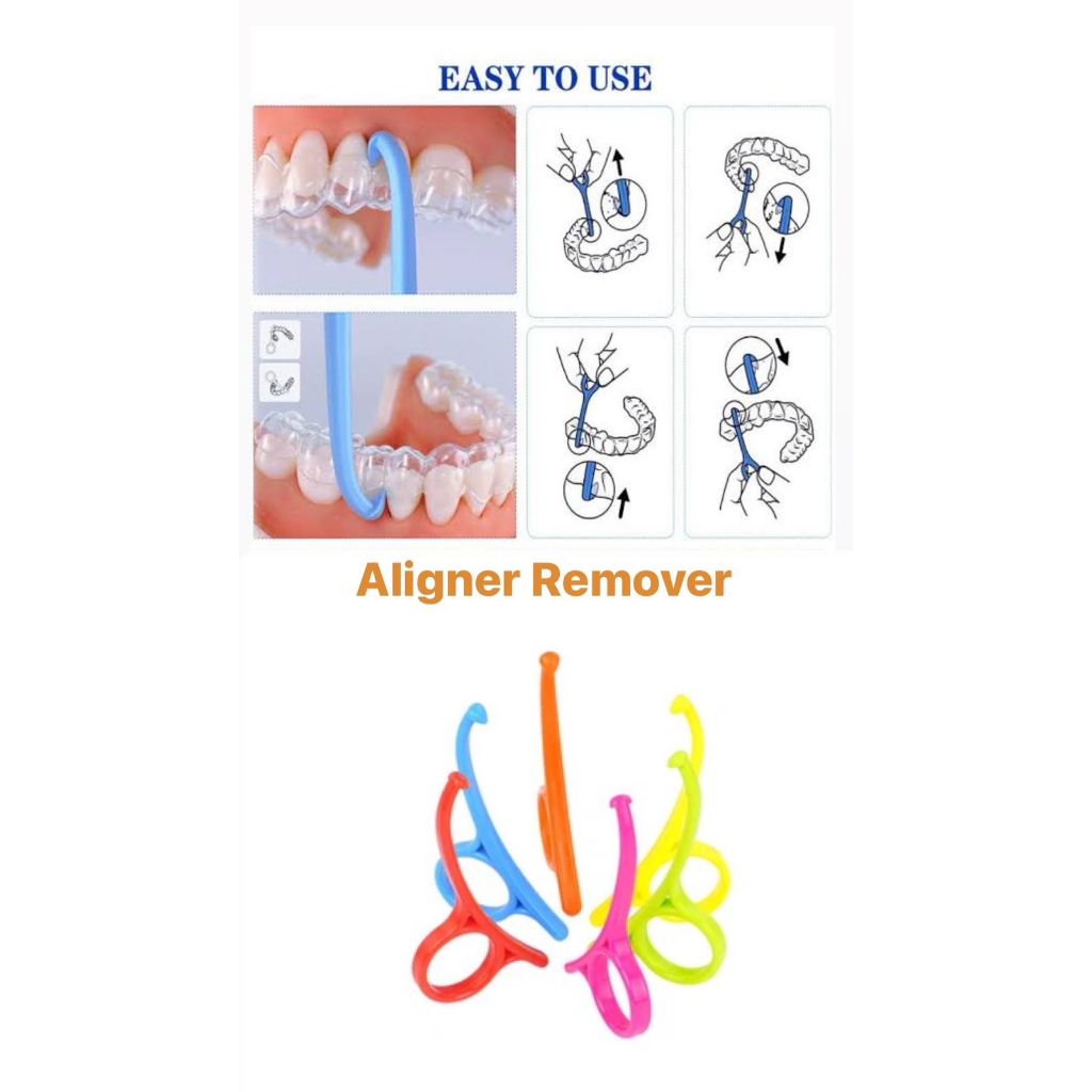 Aligner Remover bantu buka Clear Retainer Aligner Rata Giigi Opener Lepas Pasang Invisalign / dental