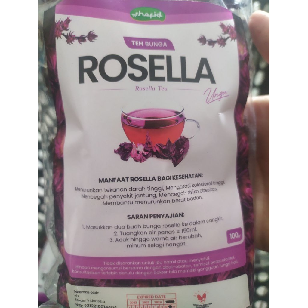 

Teh Bunga Rosella Ungu Shafid Isi 100gr Kualitas Premium Fresh