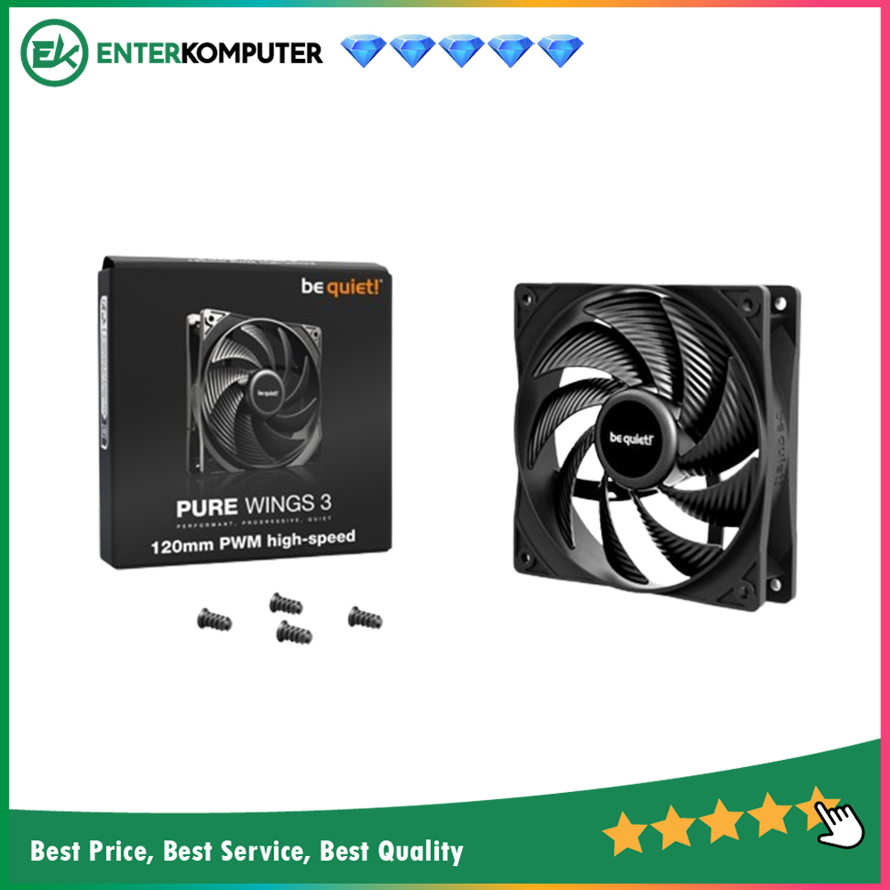 be quiet Pure Wings 3 - 120mm PWM High-Speed - Great Performance and Quiet Cooling