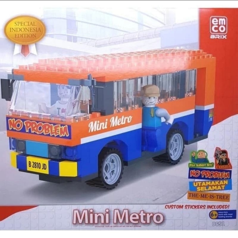 LEGO EMCO 8651 BRIX SPECIAL INDONESIA EDITION MINI METRO ORIGINAL