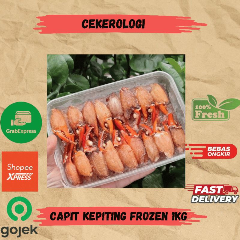 

Capit Kepiting Frozen 1kg / Capit Kepiting Frozen / Capit Kepiting / Capit Kepiting Fresh Berkualitas / JABODETABEK / Seafood Segar / Seafood