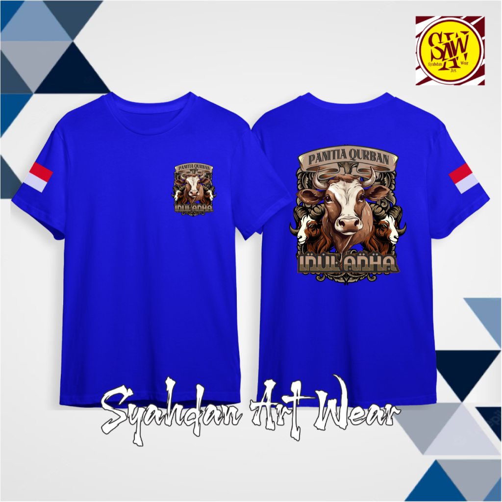 KAOS PANITIA QURBAN IDUL ADHA SAPI KAMBING BEAG COKLAT / Kaos Panitia Qurban 1445 Hijriah / Kaos Pan