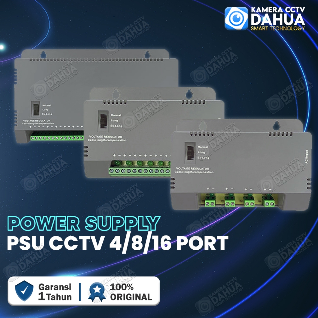 POWER SUPPLY CCTV 12V 1A 4CH 8CH 16CH PSU UNIVERSAL ADAPTOR