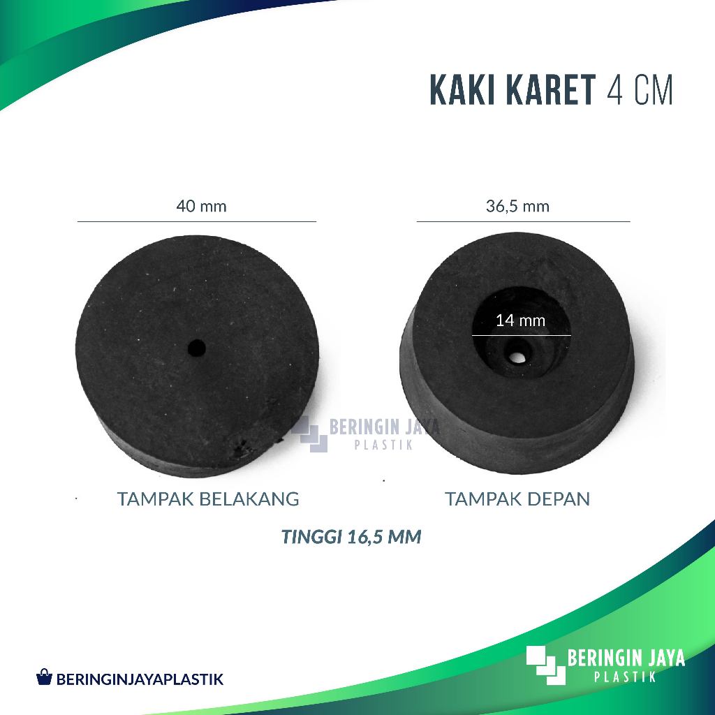 Kaki Karet 4 cm (PVC) untuk Salon Speaker / Box Power / Amplifier / Hardcase / Sofa / Pintu / Meja