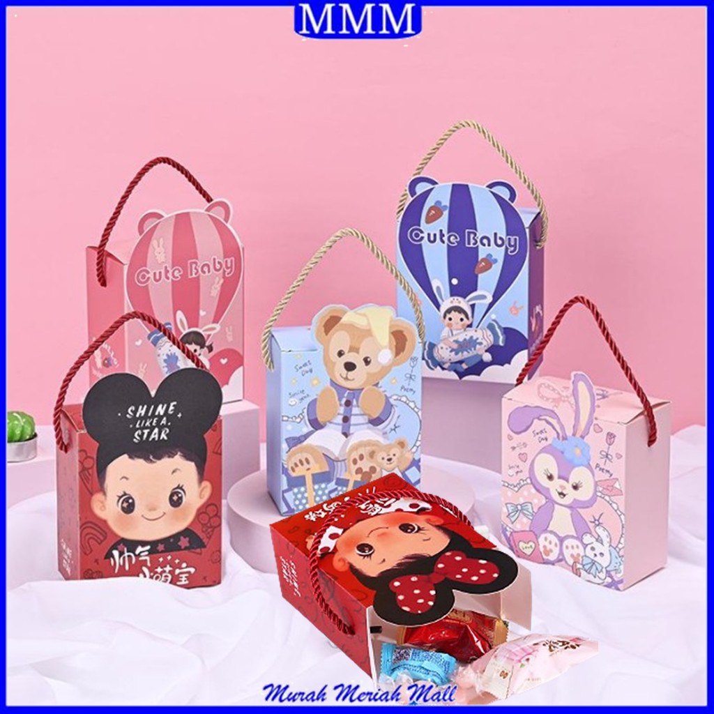 

MMM Goodie Bag Ulang Tahun Anak Motif Kartun Kotak Souvenir Kantong Tentengan Bingkisan Tas Bingkisan Hadiah Hampers Ulang Tahun Anak Paper Bag Kertas