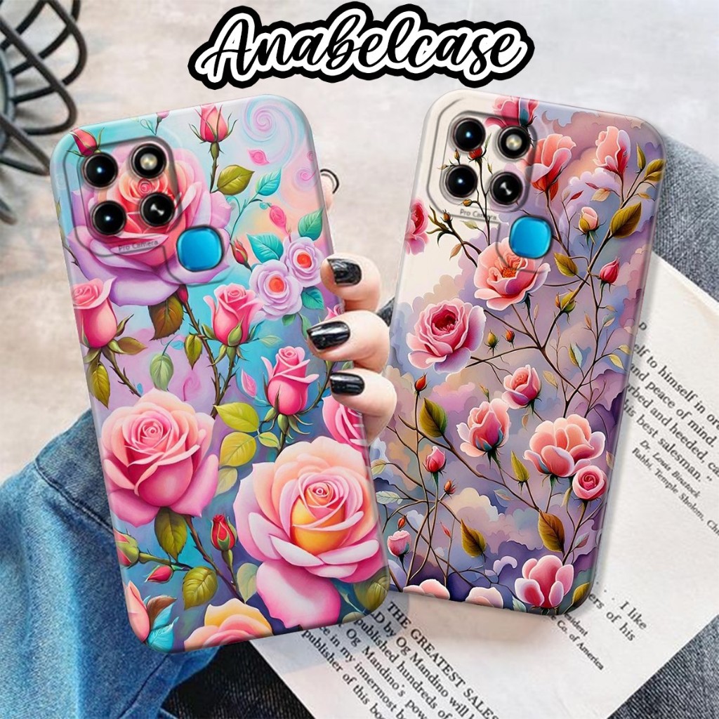 CASE INFINIX SMART 6/SMART 6 NFC/ SMART 6 PLUS/SMART 5 MOTIF BUNGA FULL COLOR AESTHETIC KEKINIAN - C