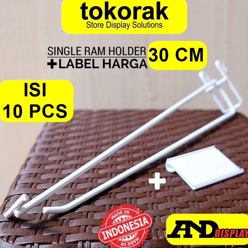 

KODE U9H6 SINGLE RAM HOLDER 3CM 1 PCS LABEL HARGA 6CM CANTOLAN GANTUNGAN 3 CM PRICE TAG 6 X 4 CM