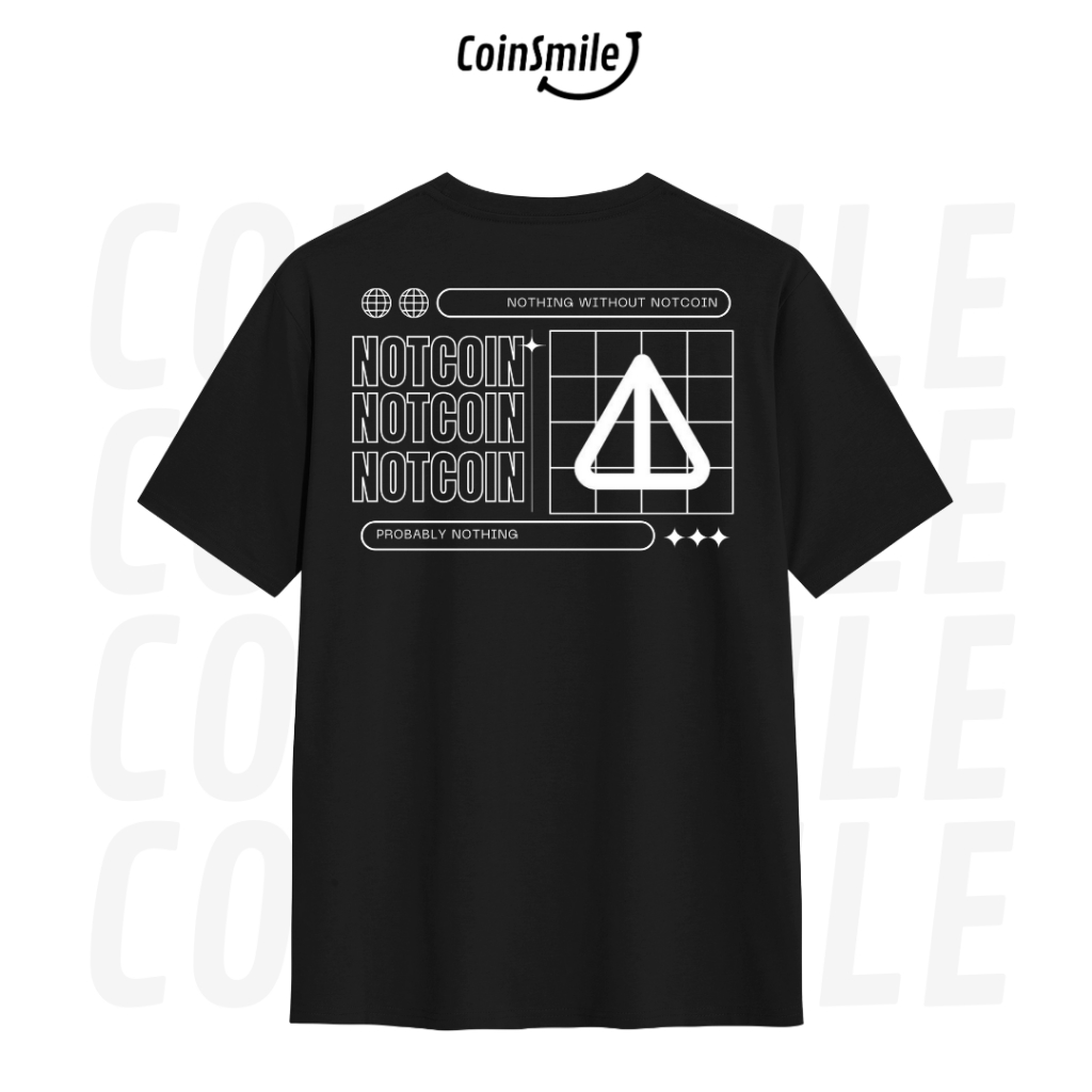 CoinSmile | Not Coin Hitam Kaos T-Shirt