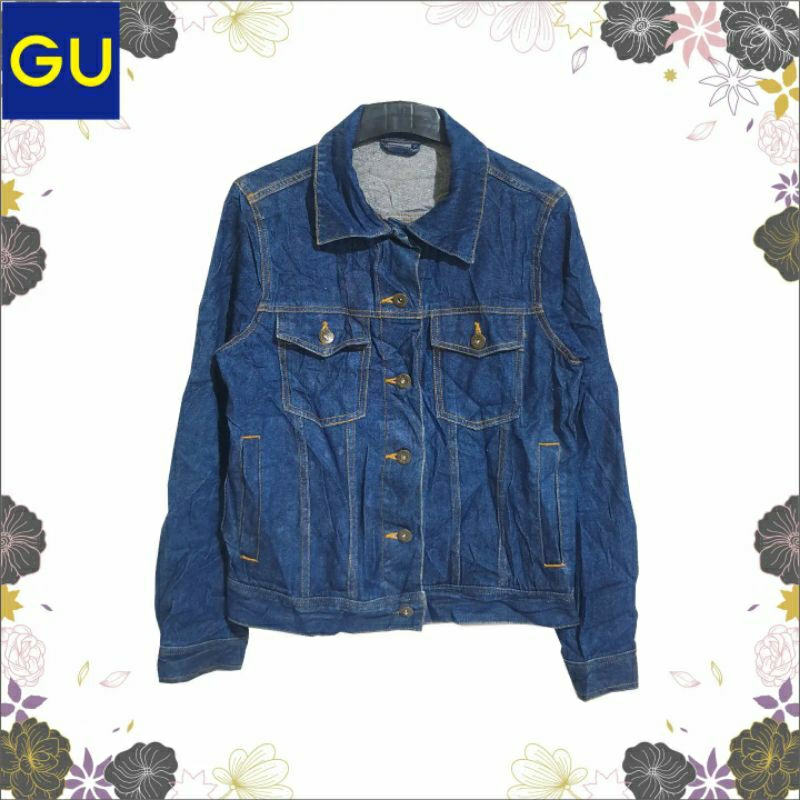 GU By UNIQLO Trucker Denim Jacket | Jaket Jeans GU | Jaket GU by UNIQLO