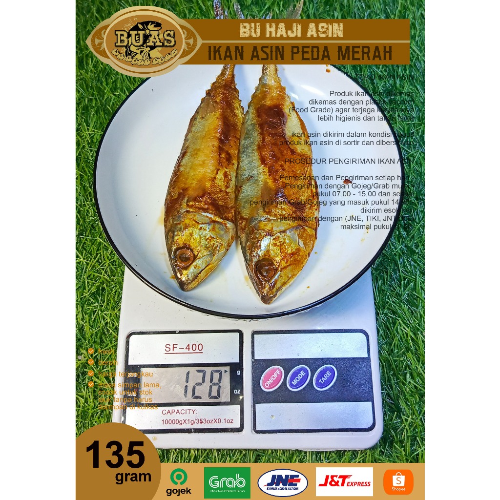 

Ikan Asin Bandung Peda Merah 135 Gram BUAS | Ikan Asin Bandung | Ikan Asin Peda Merah | Asin Buas