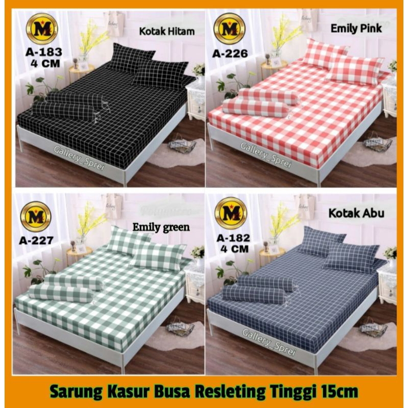 Sarung Kasur Busa Resleting Sarung Kasur Kapuk Sprei Resleting 140x200 160x200 180x200