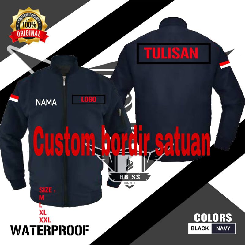 jaket bomber bordir satuan