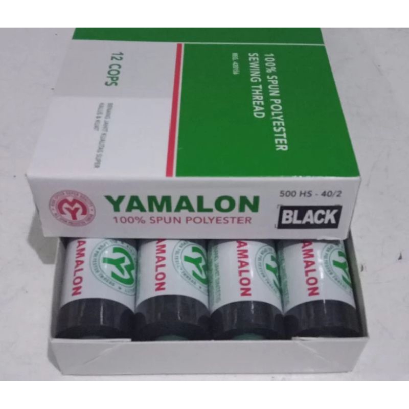 Benang Yamalon warna hitam 1 lusin