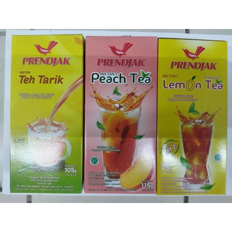 

PRENDJAK Intant Teh Tarik/Lemon Tea/Peach tea box isi 5 sachet