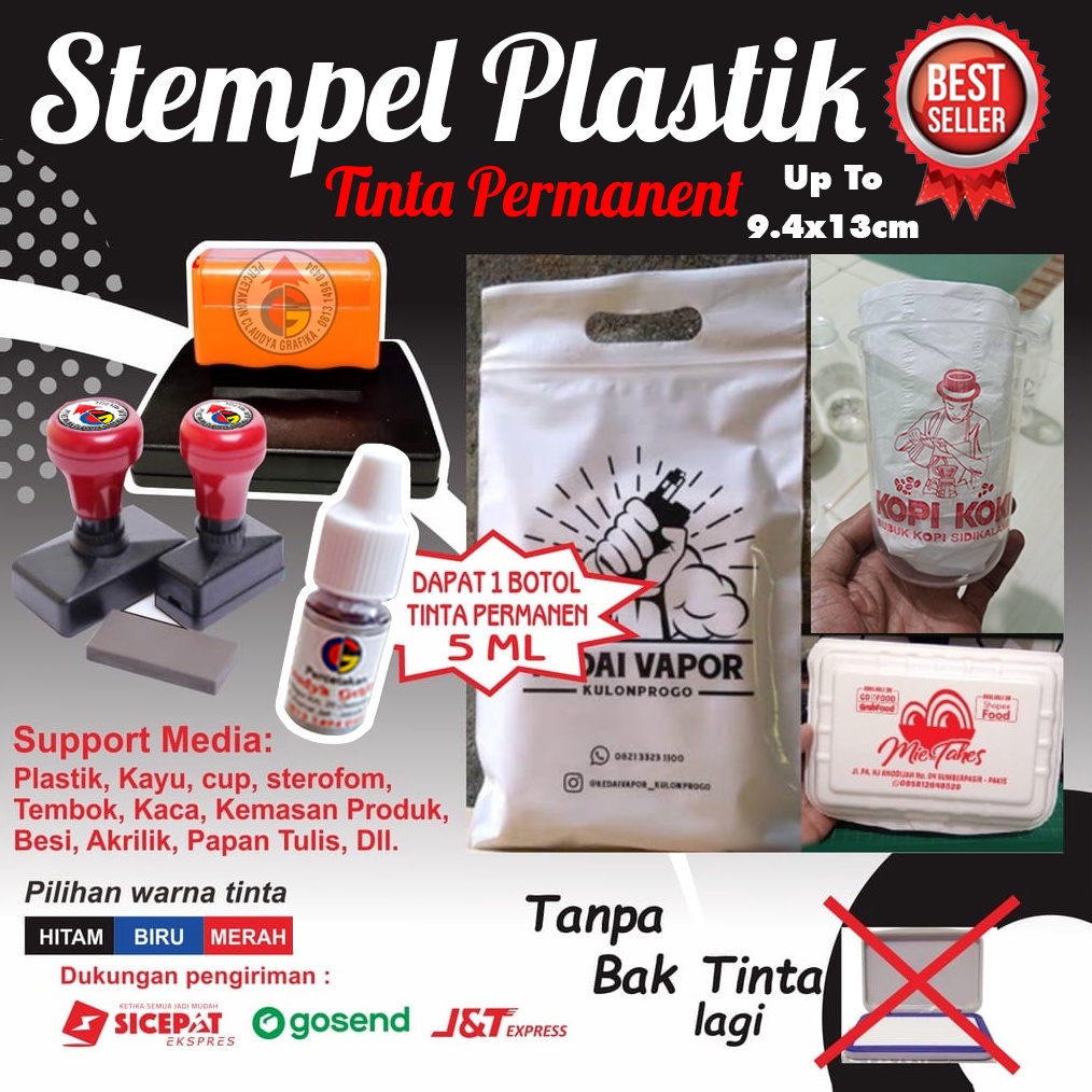

KODE P2U7 Stempel Plastik Sterofoam Cup Free Tinta