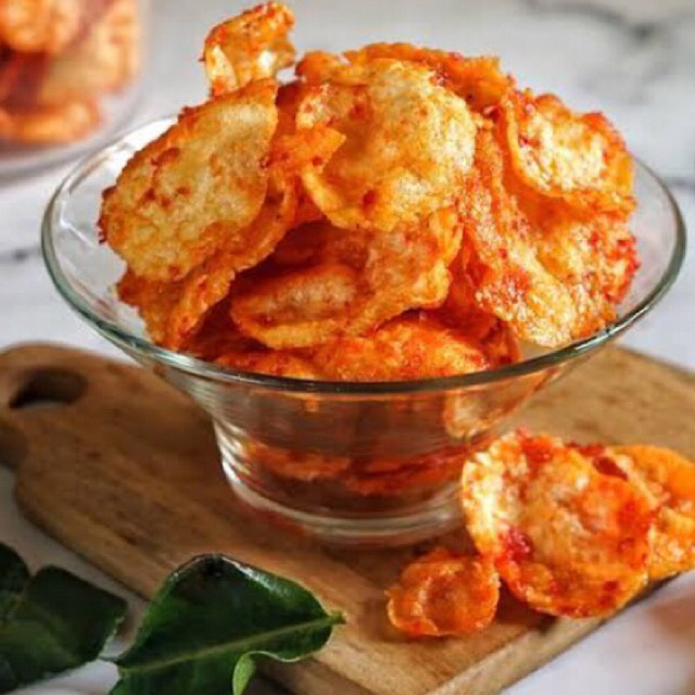 

marning gepeng pedas manis 500gr |marning gepuk pedas manis 1kg |emping jagung pedas manis