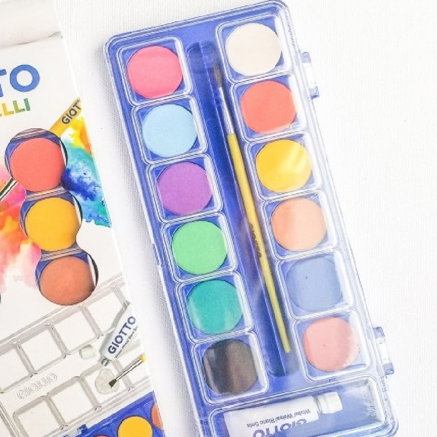

Cat Warna Anak Giotto Acquerelli Block 12 Warna