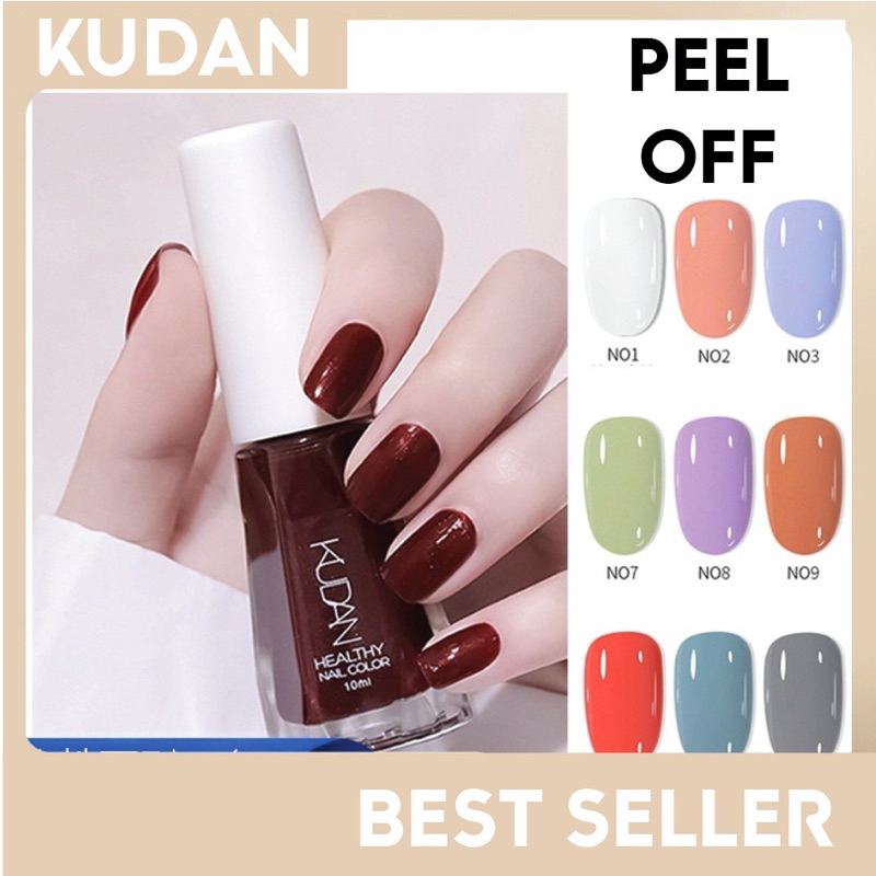 Nail Polish KUDAN Kutek 10ml Halal Muslimah Kutek Peel Off Bisa Kupas Untuk Sholat