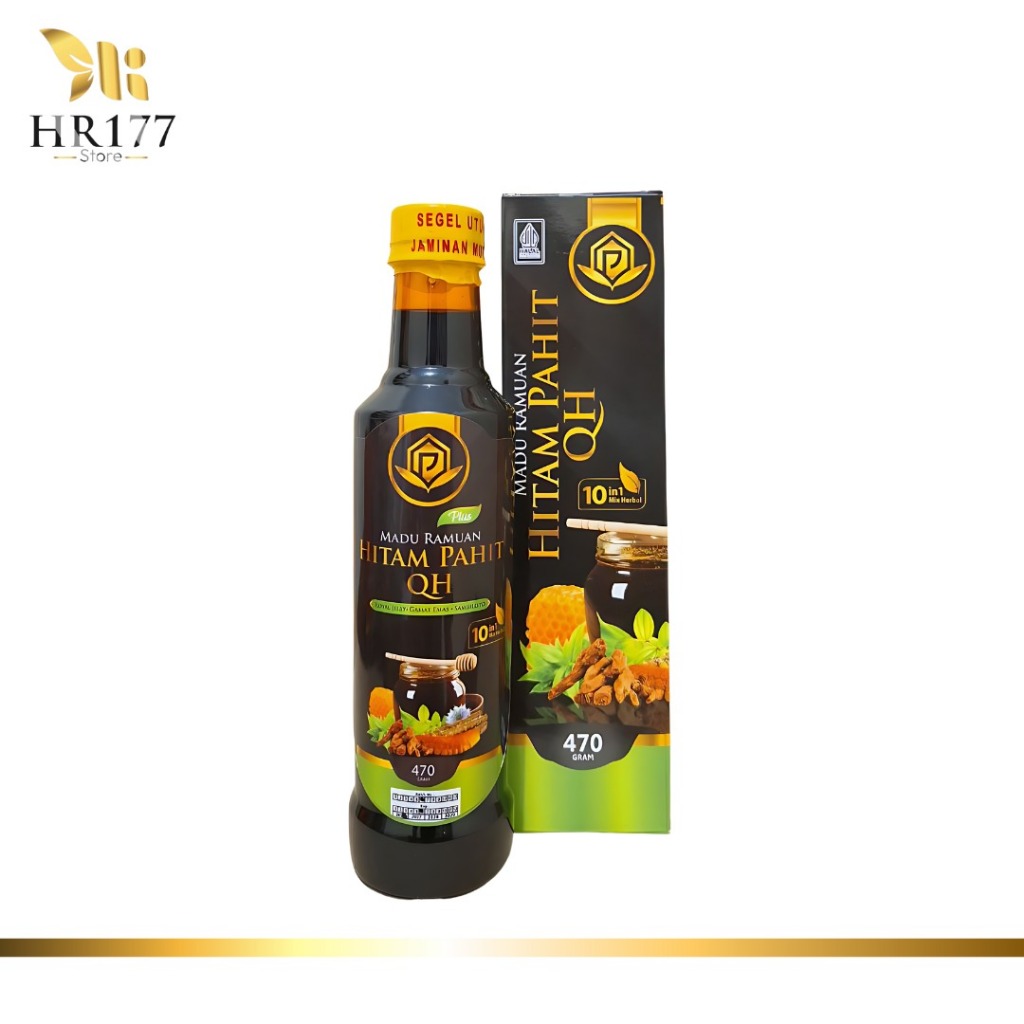 Madu Ramuan Hitam Pahit Qusthul Hindi Propolis Sambiloto 470 Gram