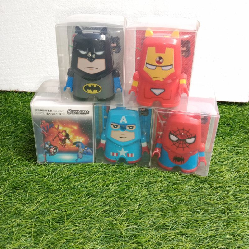 

KF || Serutan Pensil Superhero / Rautan Meja Putar Avangers / PENCIL Sharpener NO 3027 - SATUAN