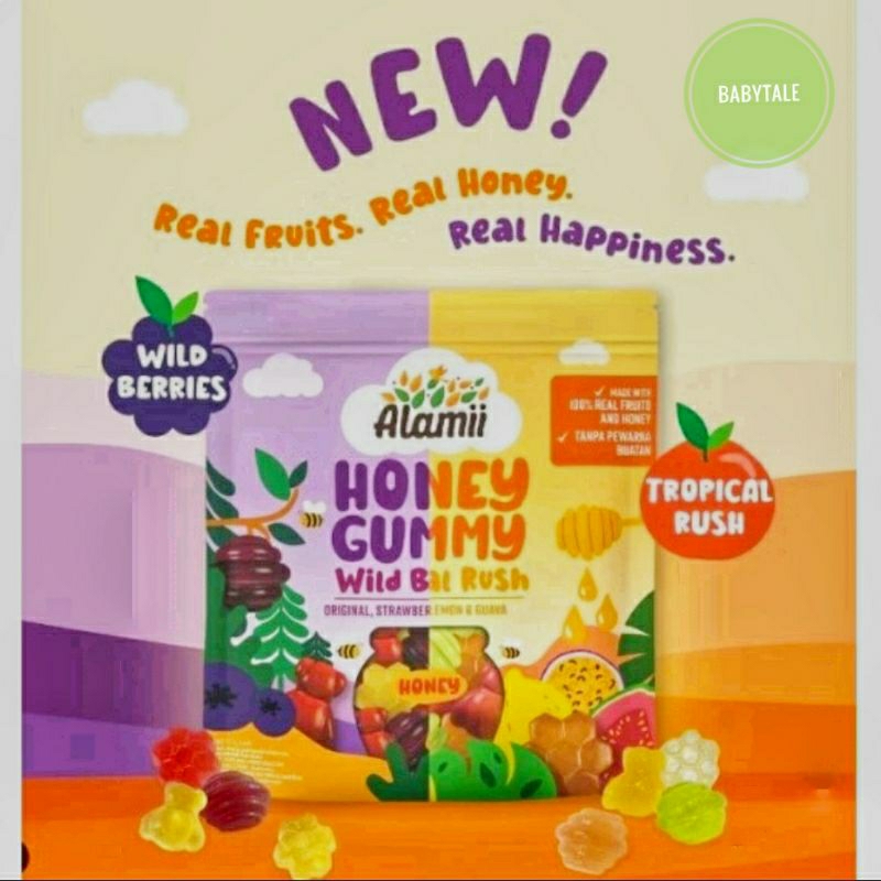

Permen Alamii Honey Gummy 40gr | Tropical Rush Wilde Berries