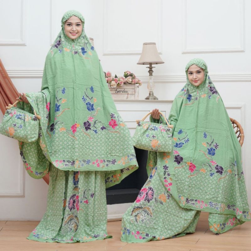 mukena batik cap mukena jumbo mukena encim warna