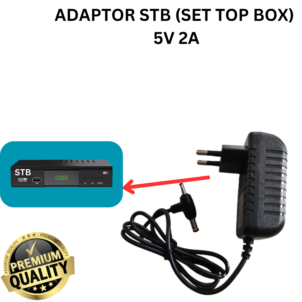 Adaptor Set Top Box / STB 5V 2A / 5V 1A Power Adaptor LED  Modem Router 5V 2 ampere xitey power supp