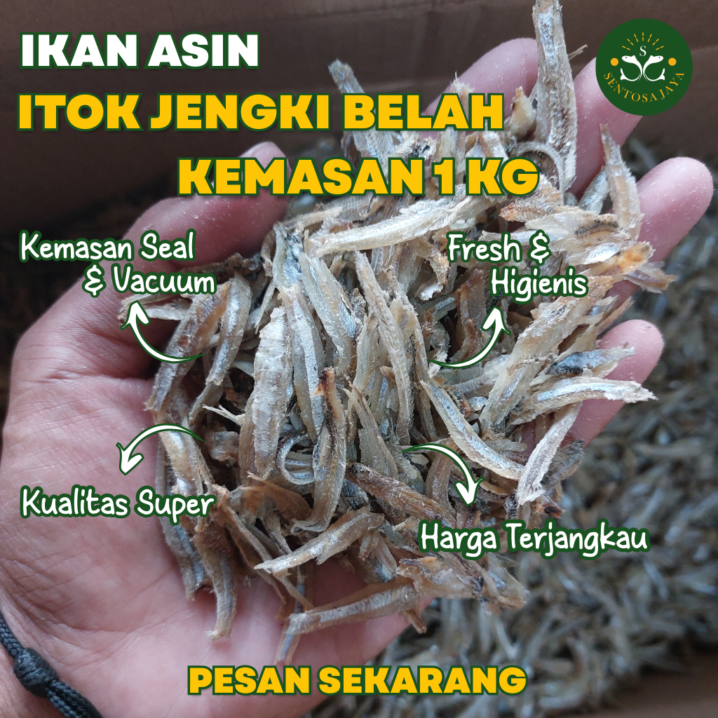 

Teri Itok Jengki Belah 1 KG Ikan Asin Teri Jengki Belah Itok