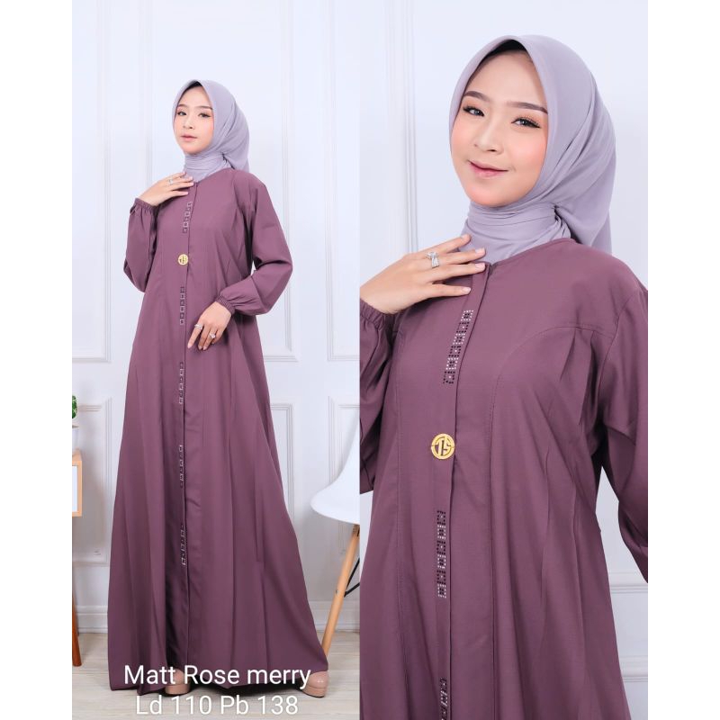 TIARA SOFA | Adilla Dress Rosecrepe Premium / Gamis bahan Rosemery