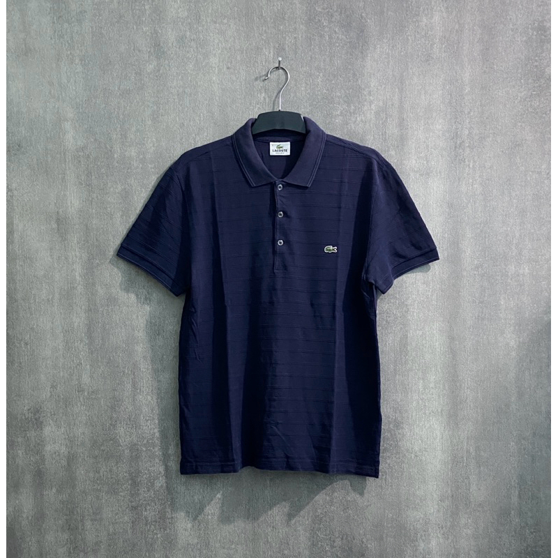 Polo Shirt Lacoste Navy Regular Fit / Kaos Kerah Pria / Size M