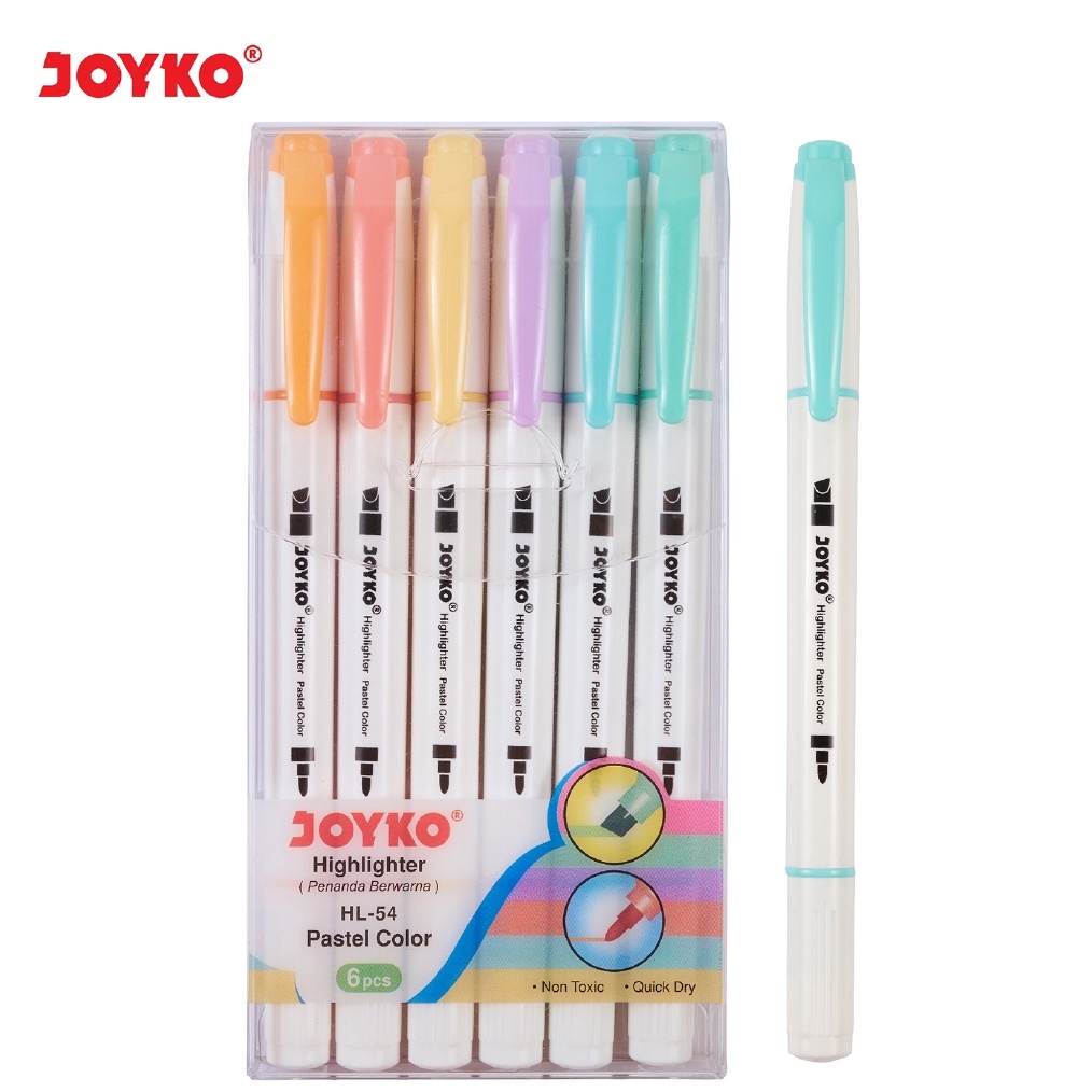 

KODE R2K Highlighter Penanda Joyko HL54 1 Set 6 Pcs 6 Warna