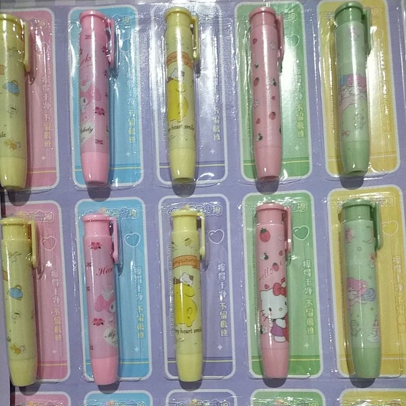 

Penghapus Pensil Karakter Bentuk Lipstik Ballpoin / Penghapus Karakter Sanrio Kuromi