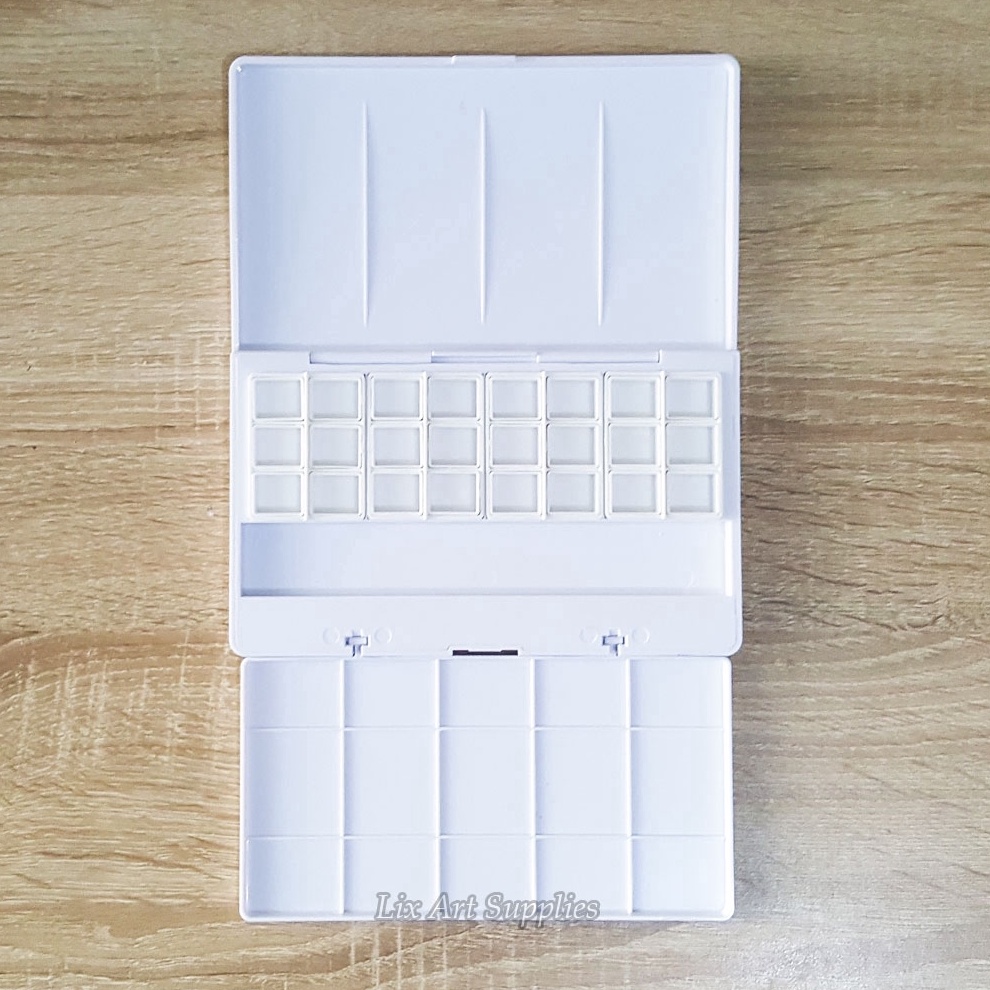 

KODE G56W VTec Empty Watercolor Plastic Box Set 24 Half pan Palette NBX24